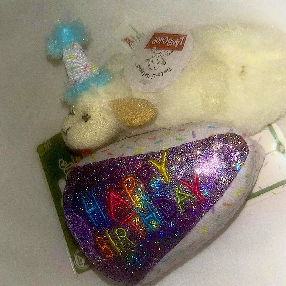 Multipet Lambchop Birthday Plush Cat Toy